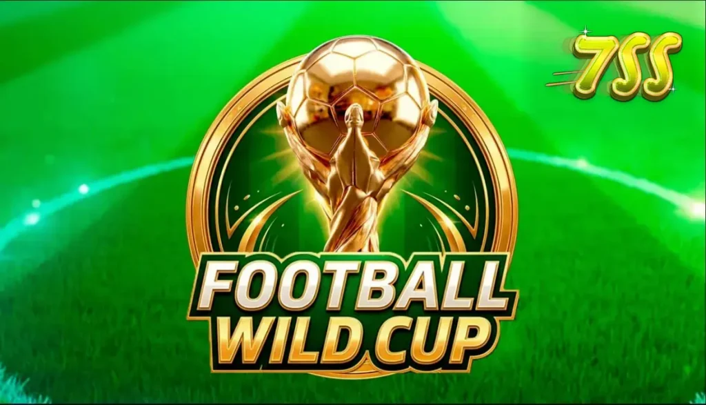 Interface do jogo de slot Football Wild Cup com tema de estádio