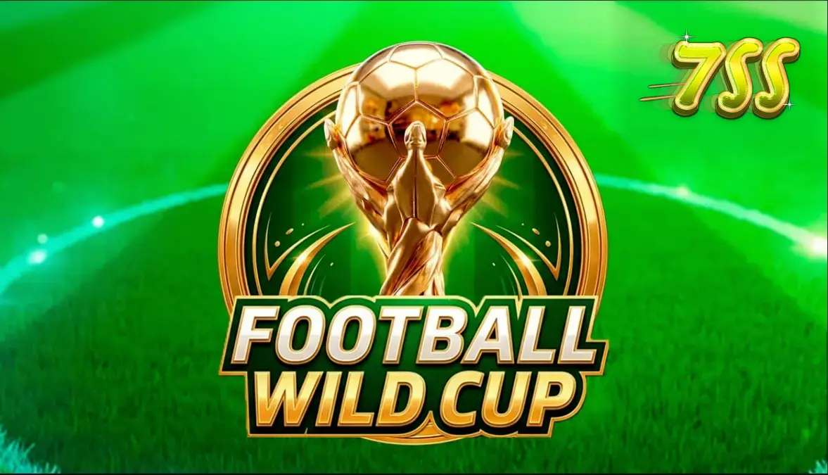 Interface do jogo de slot Football Wild Cup com tema de estádio